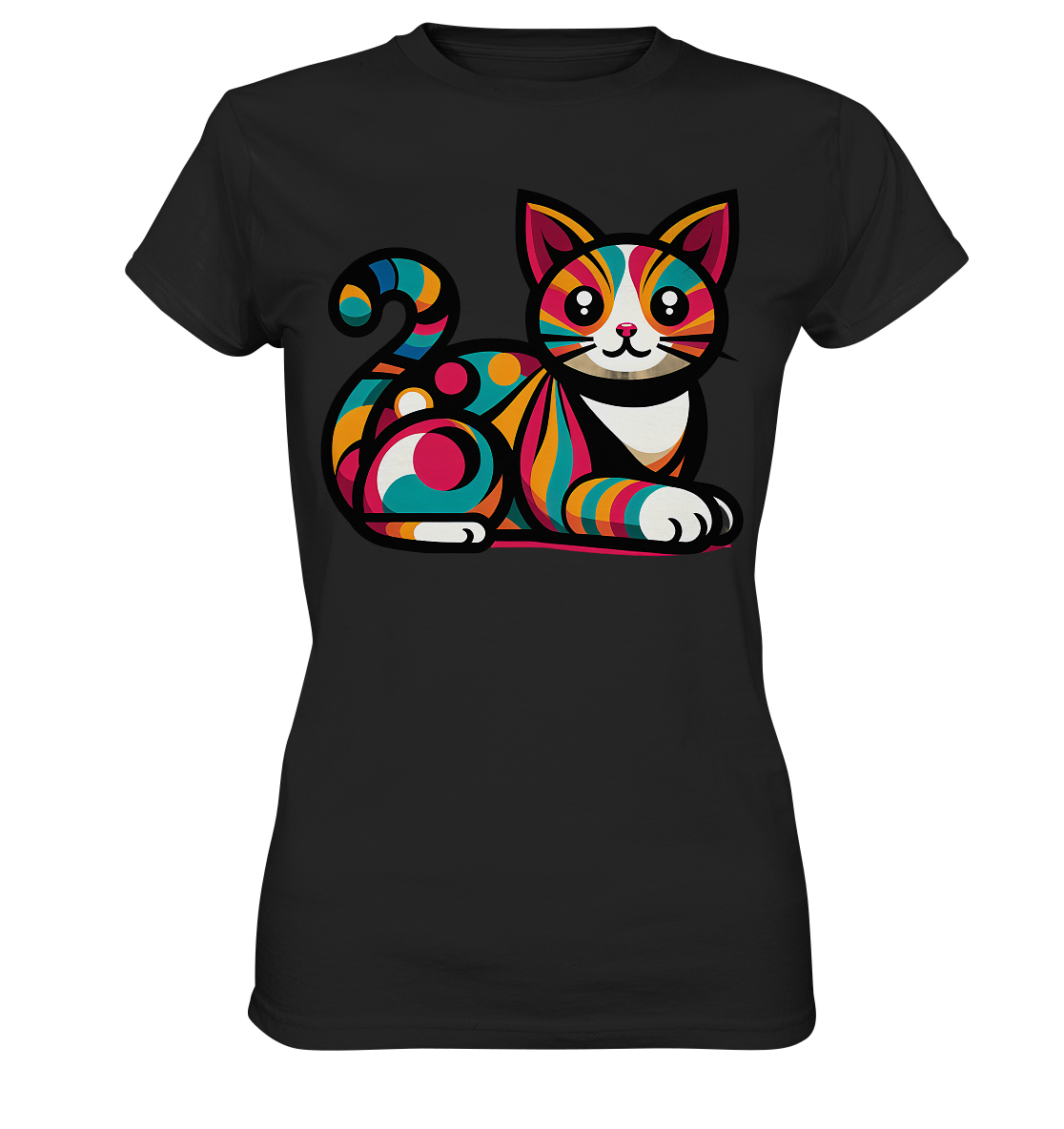 Katze Popart Design - Ladies Premium Shirt