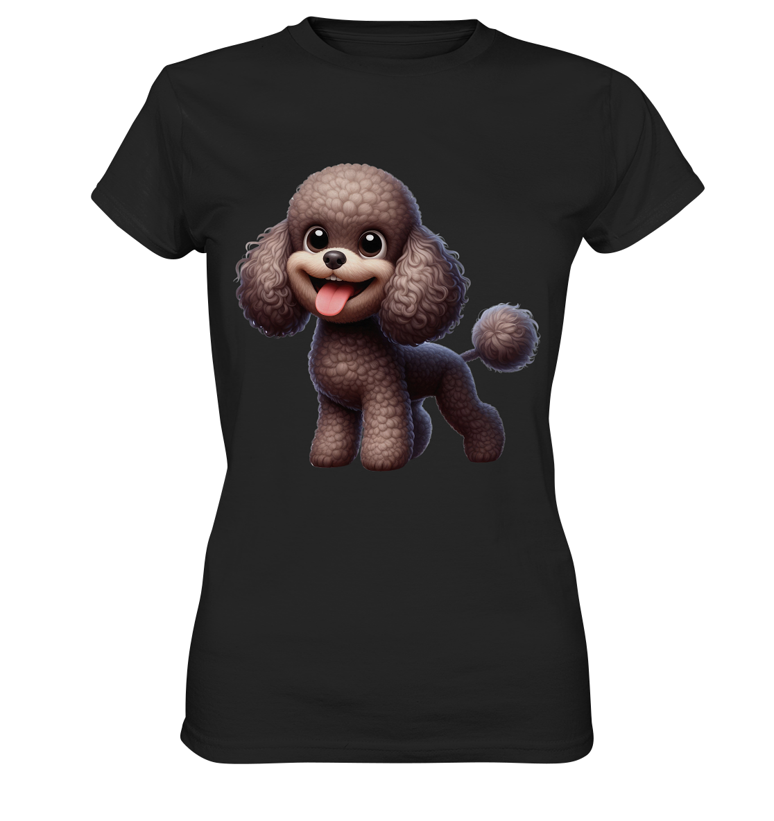 Pudel Comic - personalisierbar - Ladies Premium Shirt