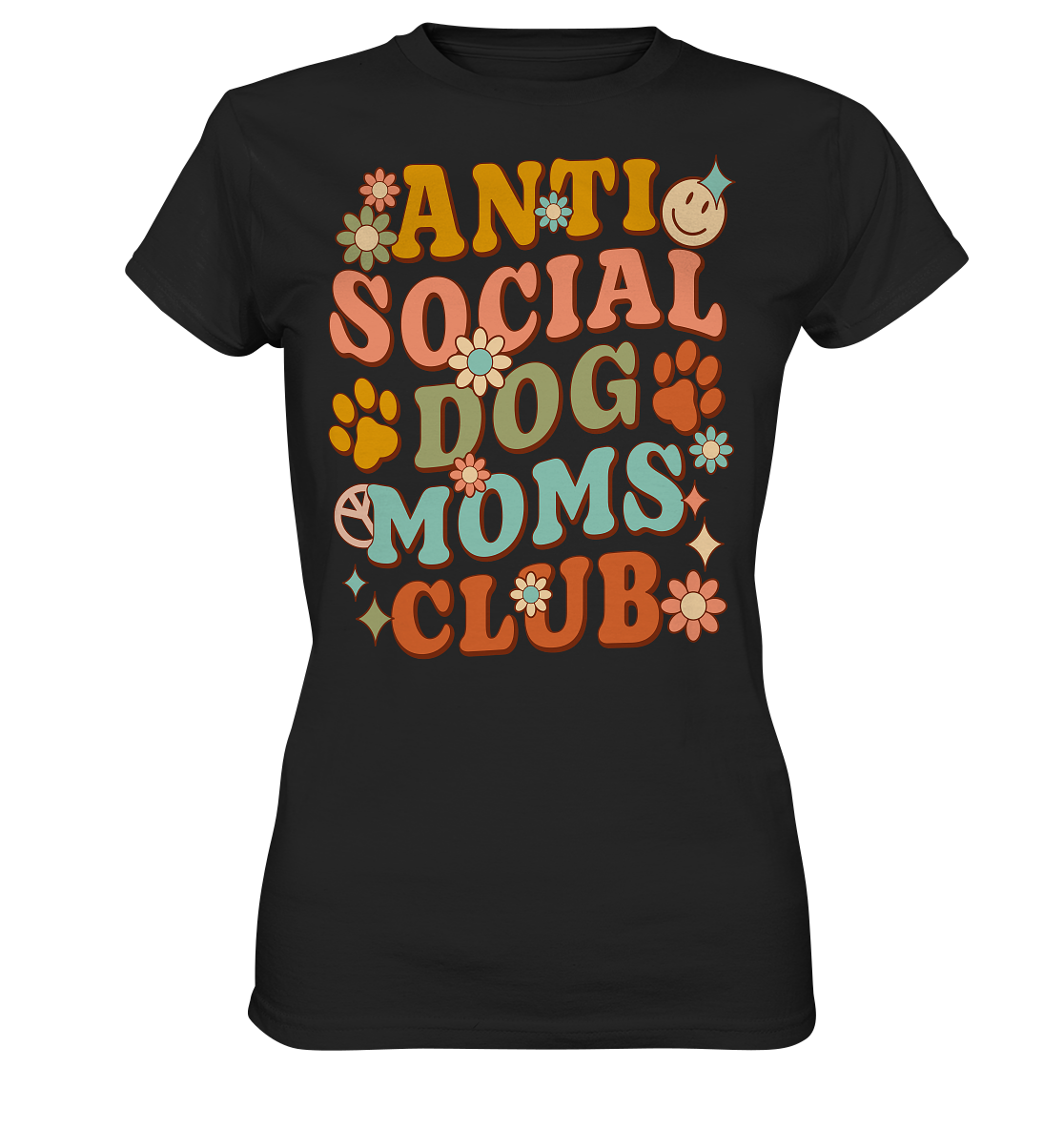 Anti Social Dog Moms Club - Ladies Premium Shirt