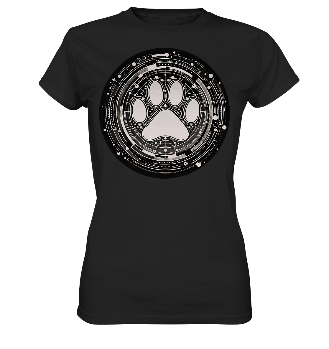 Pfote in Modern Technik design - Ladies Premium Shirt