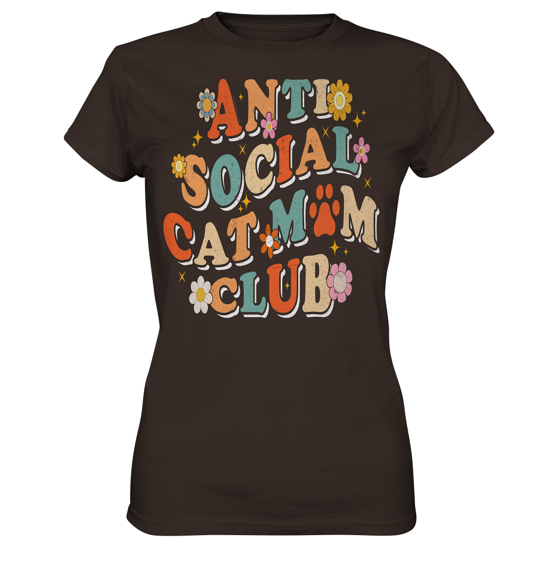 Anti Social Cat Mum Club - Ladies Premium Shirt