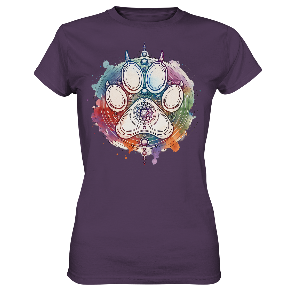 Modernes Design Chakra mit Pfote - Ladies Premium Shirt