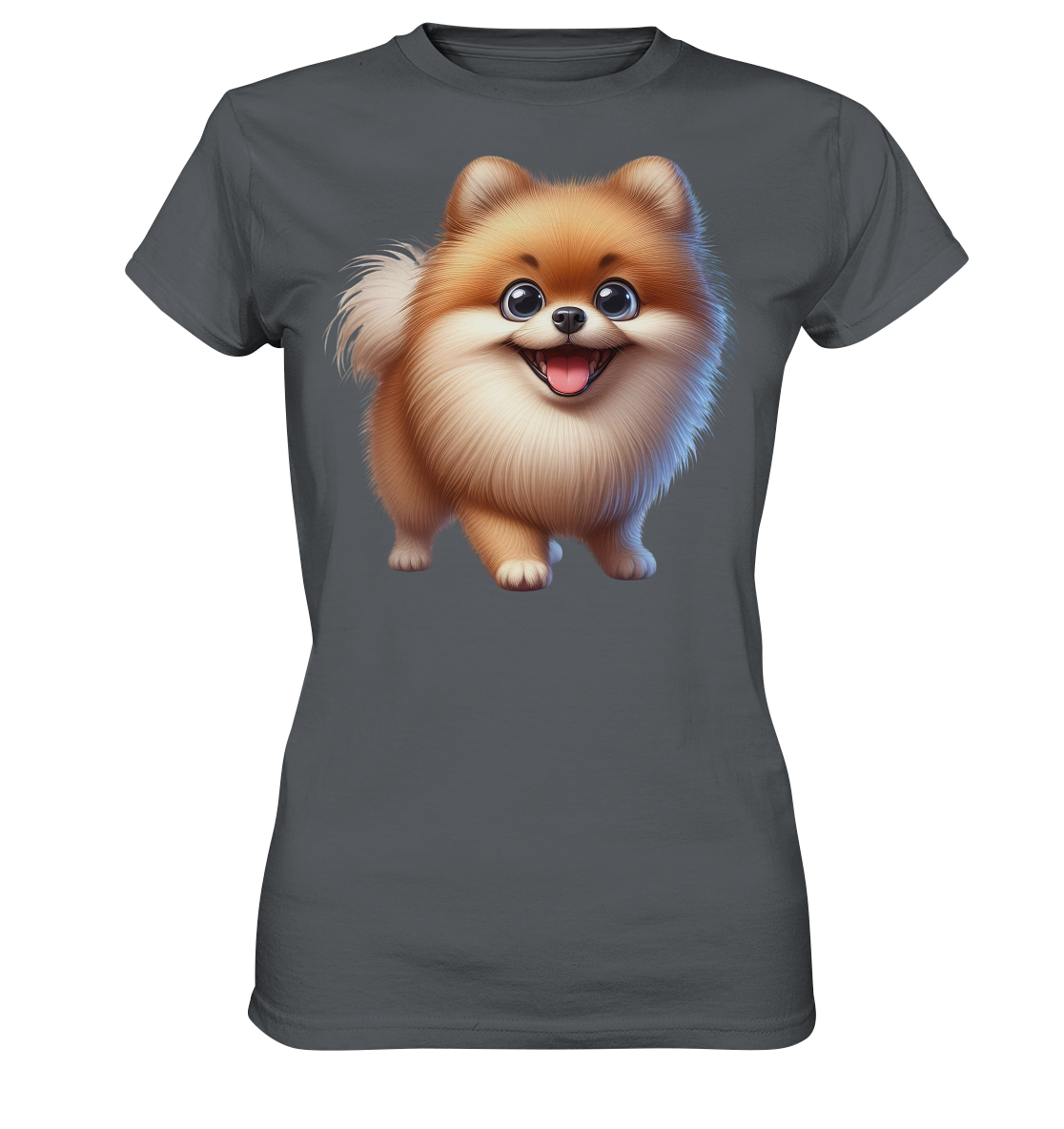 Pomeranien Cartoon - personalisierbar - Ladies Premium Shirt