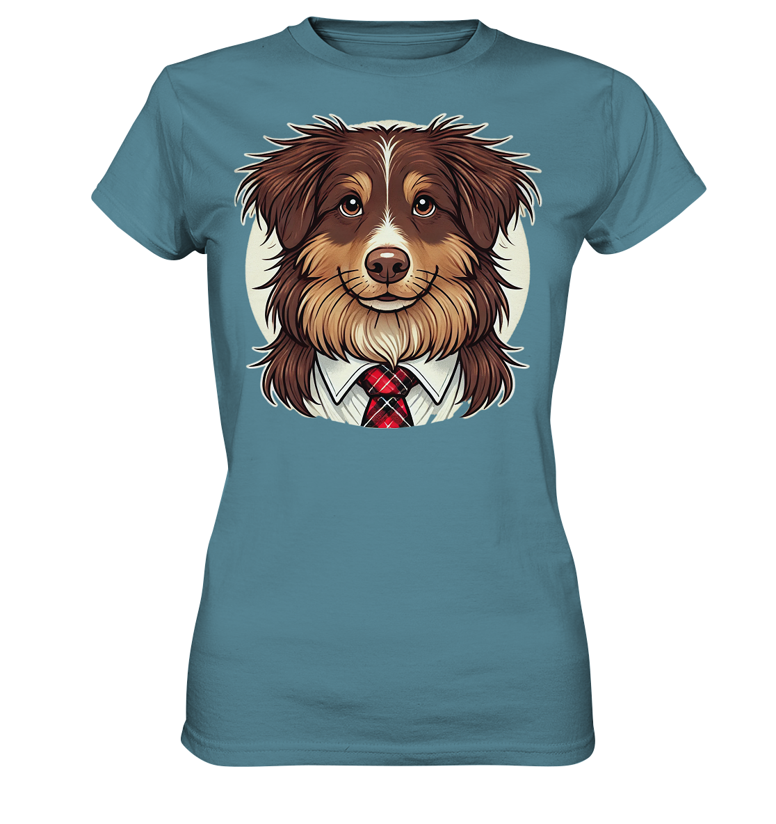 Cartoon Australian Shepherd  - Ladies Premium Shirt