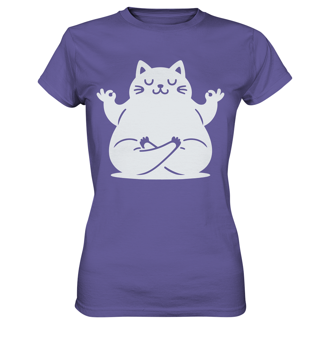 Funny yoga Cat - personalisierbar - Ladies Premium Shirt