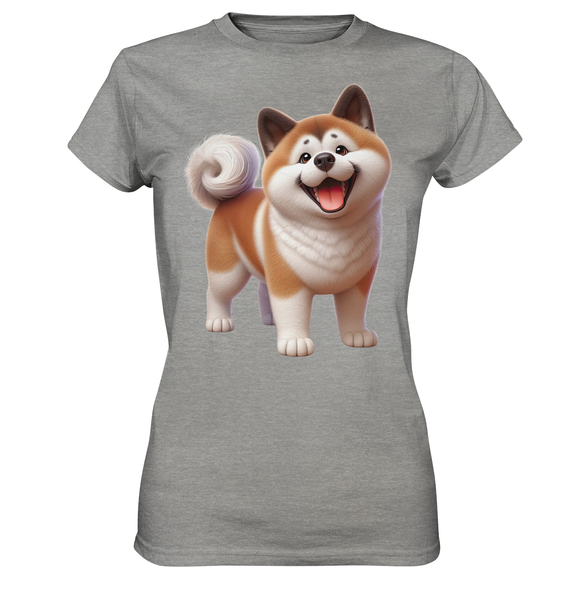 Akita Cartoon Hund personalisierbar - Ladies Premium Shirt