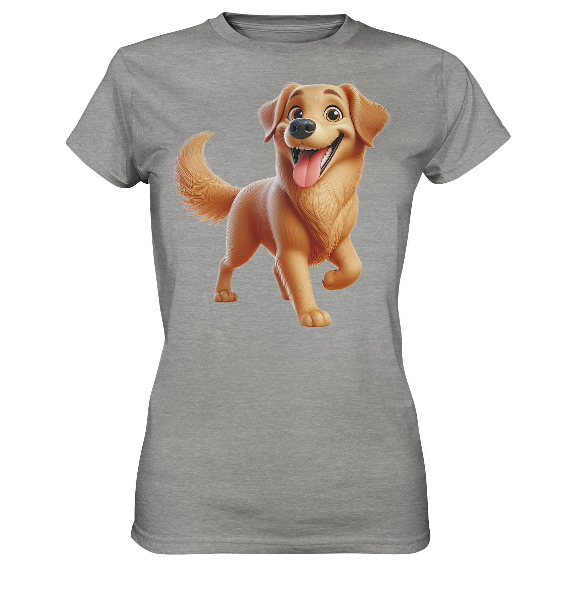 Golden Retriever Comic - personalisierbar - Ladies Premium Shirt