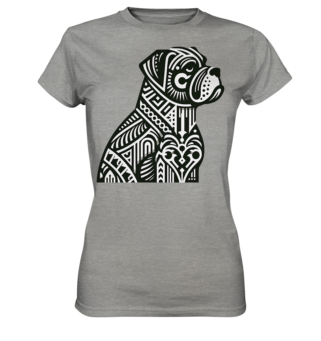 Hund Mastif Art Deco  - personalisierbar - Ladies Premium Shirt