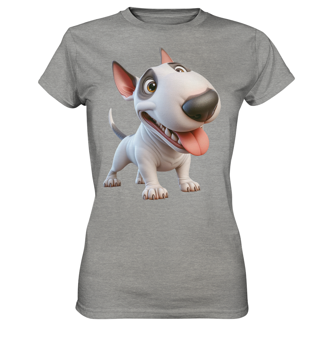 Bullterrier Cartoon personalisierbar - Ladies Premium Shirt