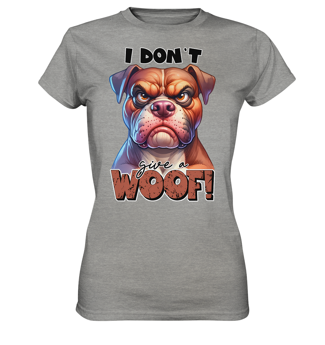 I don't give a woof - Fun Hunde Cartoon - Ladies Premium Shirt