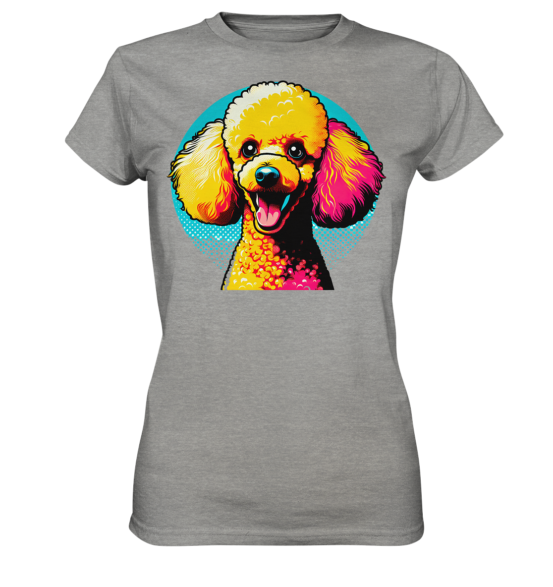 Pudel Pop Art - personalisierbar - Ladies Premium Shirt