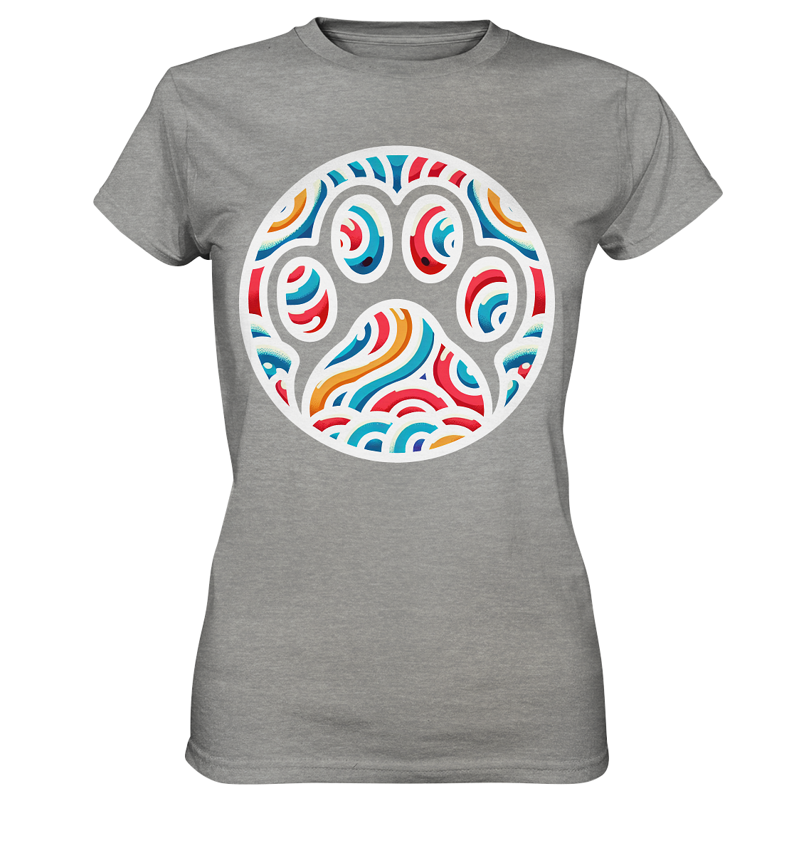 Pfote Pop  Kunst farbenfroh 90er Style  - Ladies Premium Shirt