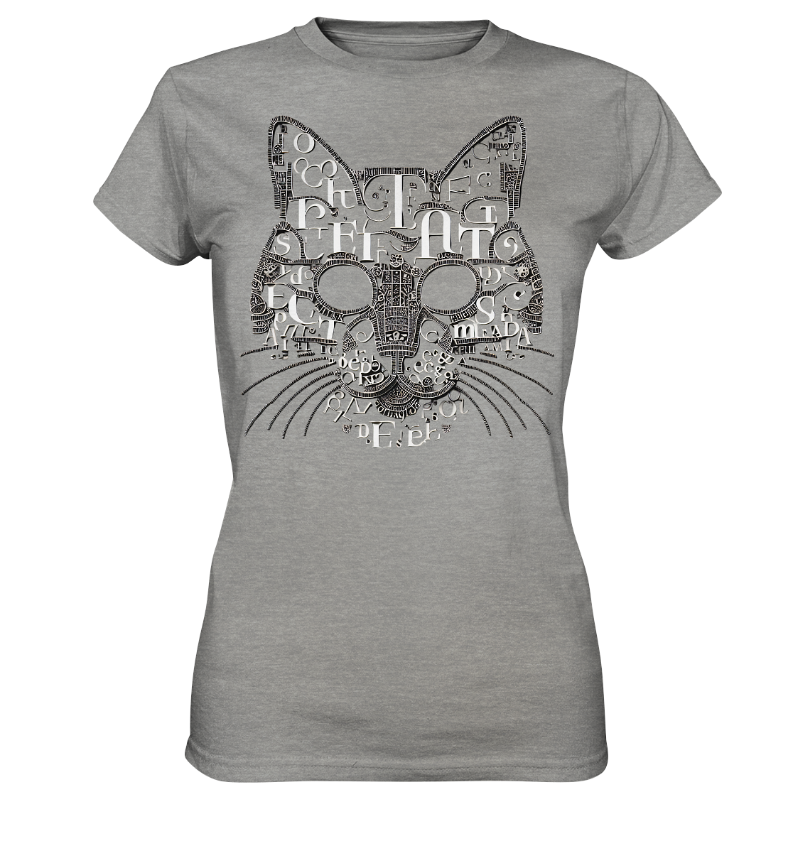 katzenkopf modernes design Buchstaben - Ladies Premium Shirt
