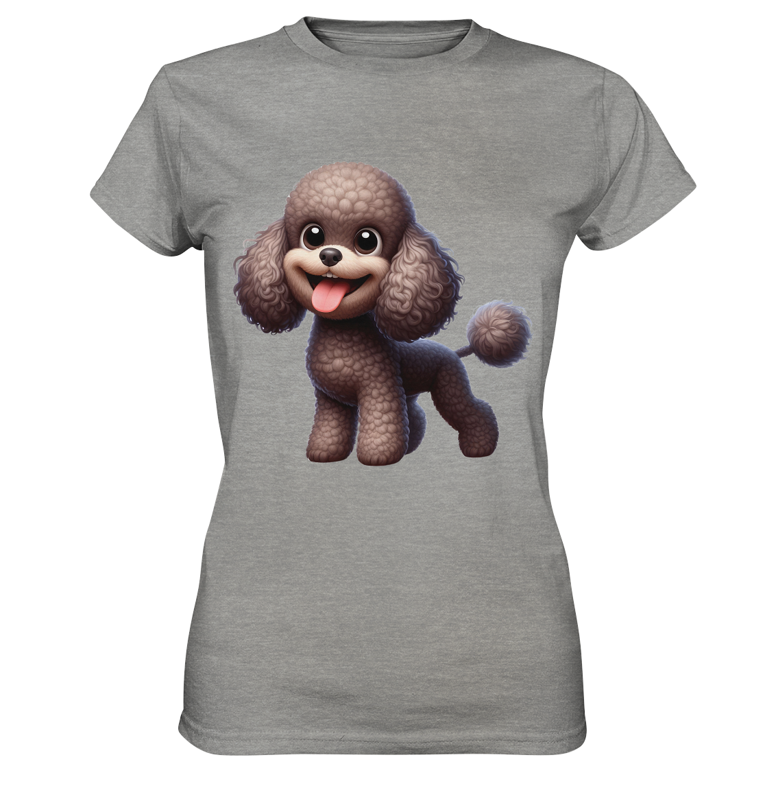 Pudel Comic - personalisierbar - Ladies Premium Shirt