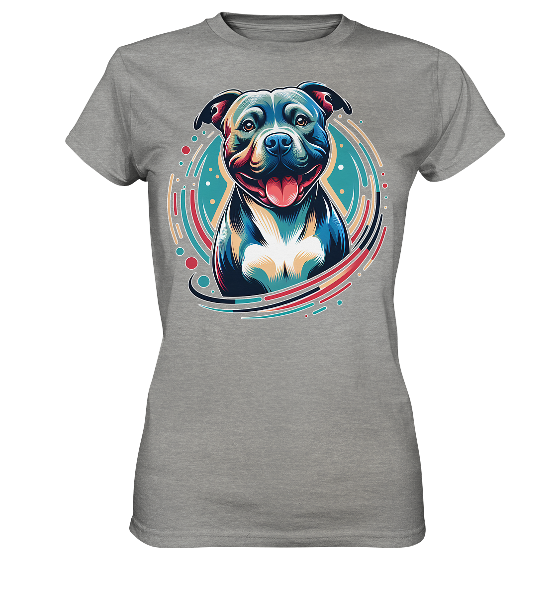 Happy Pittbull / Staffy PopArt - Ladies Premium Shirt