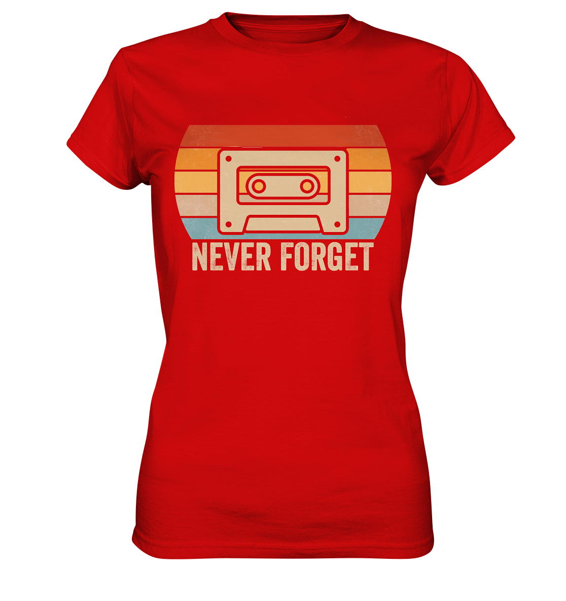 Never Forget Kassette 80's - Ladies Premium Shirt