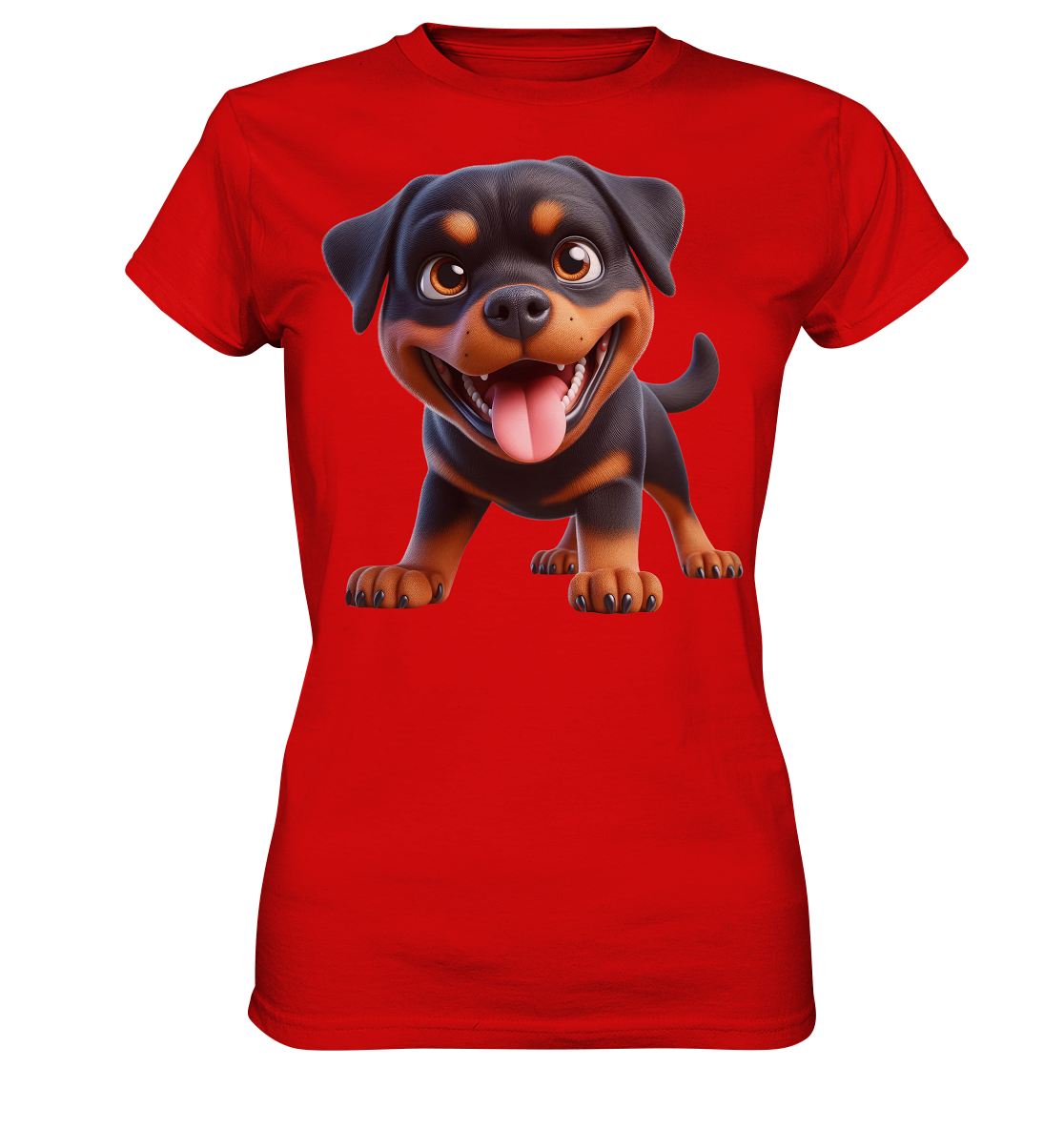Rottweiler Cartoon Hund - personalisierbar - Ladies Premium Shirt