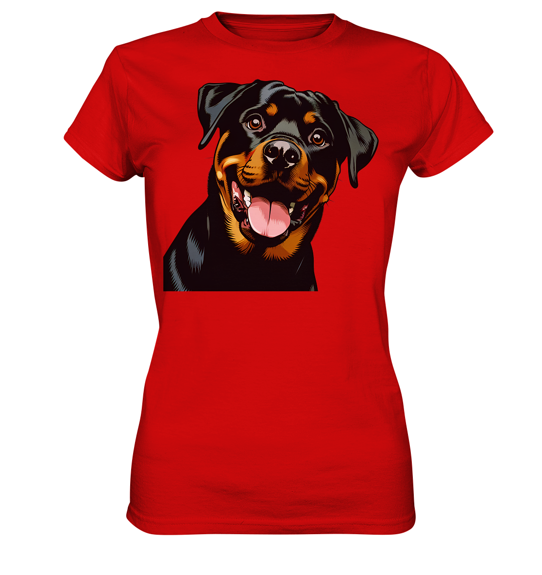 Rottweiler  Comic - personalisierbar - Ladies Premium Shirt