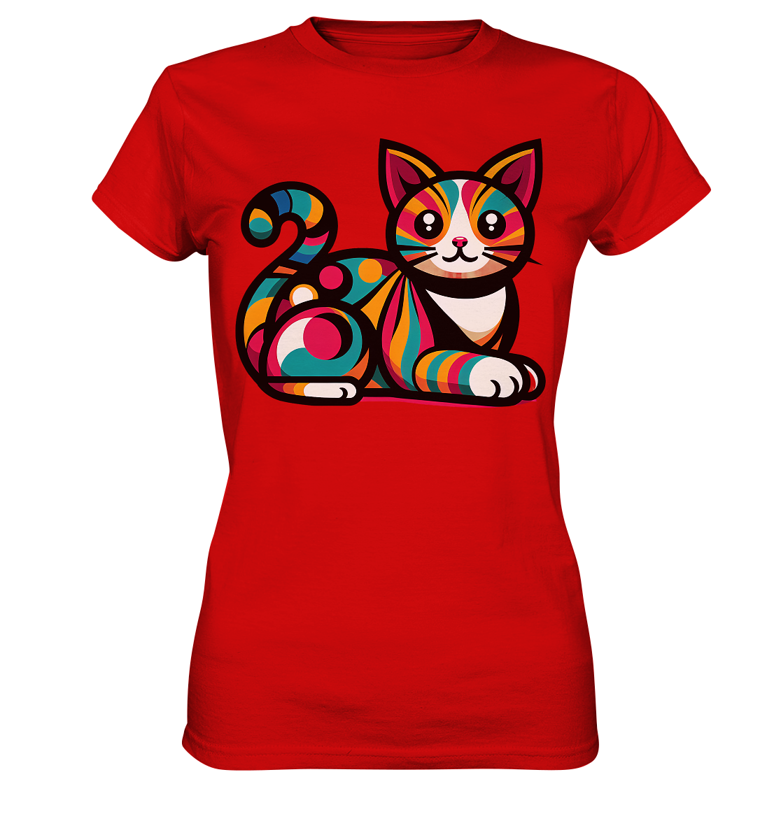 Katze Popart Design - Ladies Premium Shirt