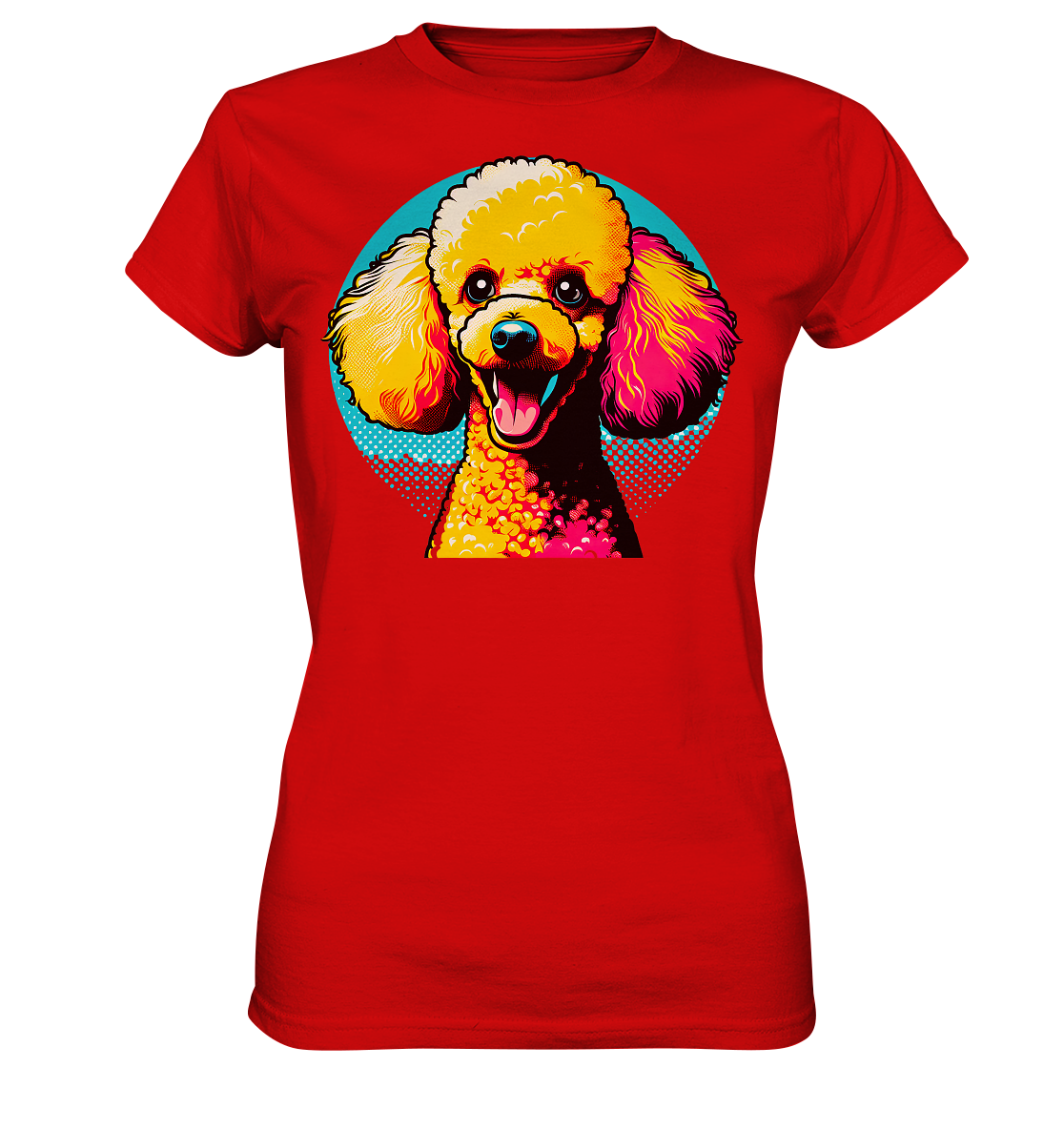 Pudel Pop Art - personalisierbar - Ladies Premium Shirt