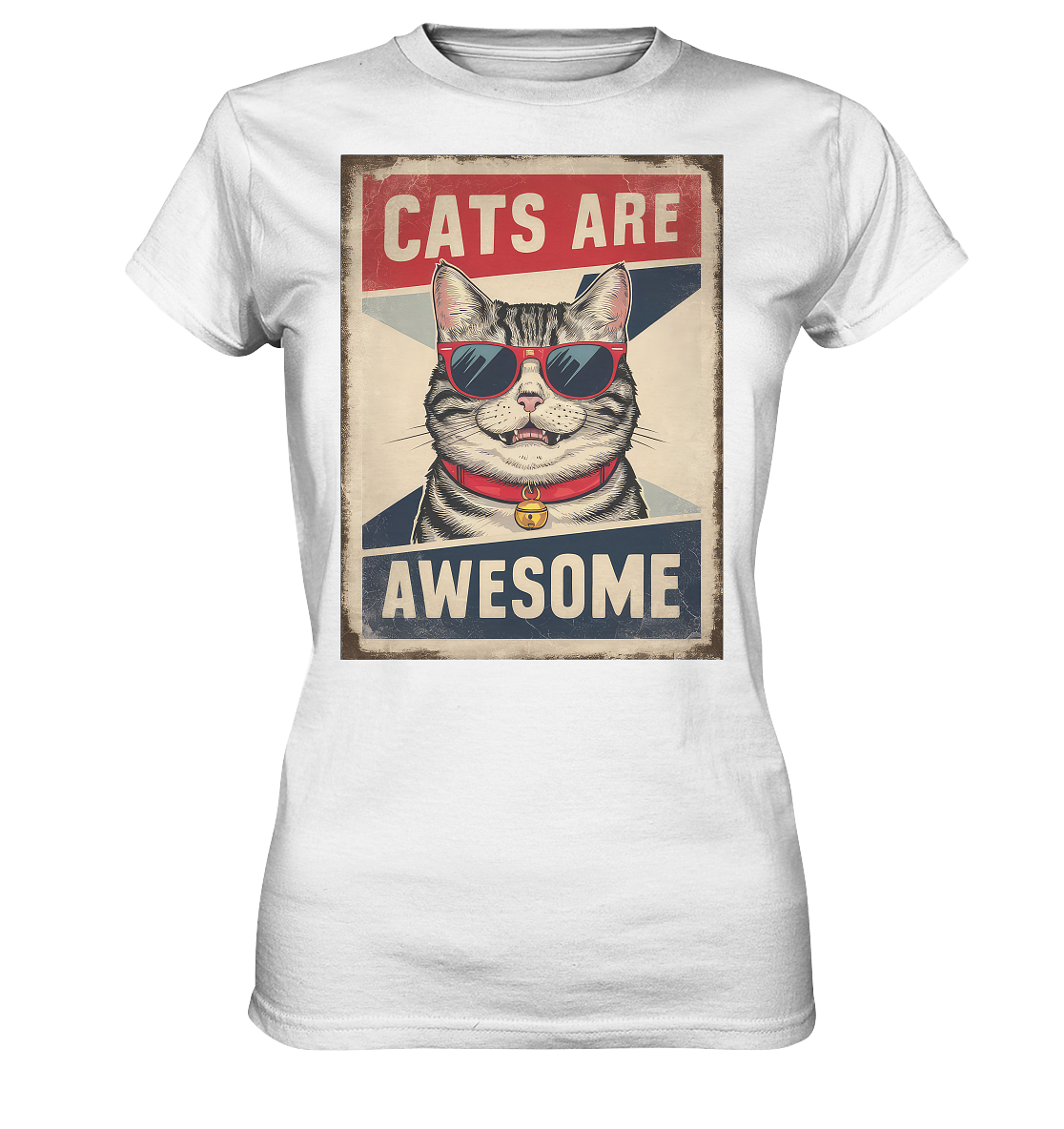 Cats are Awesome Katzen  - Ladies Premium Shirt