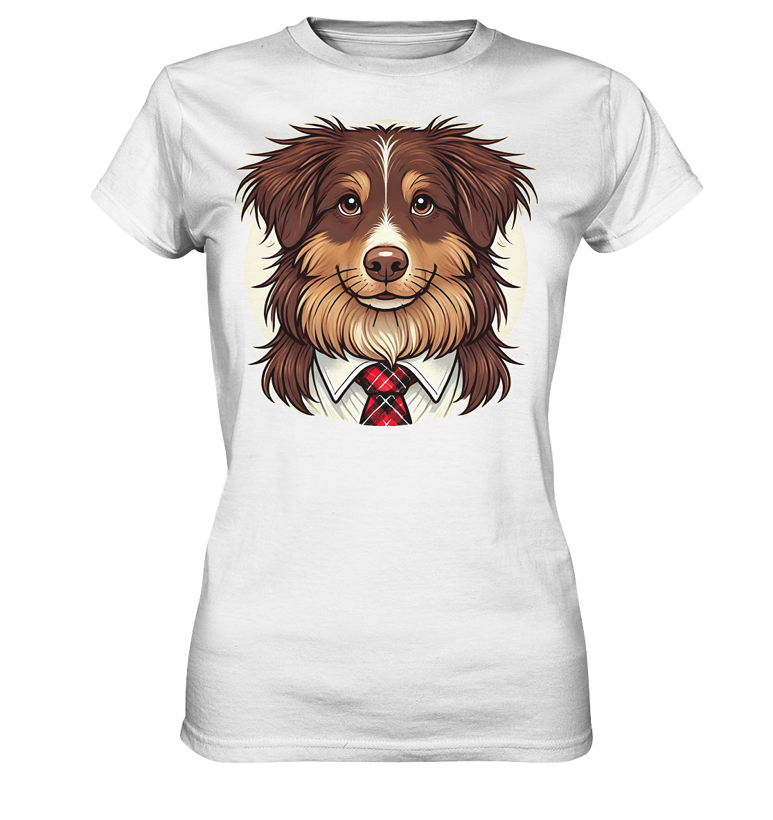 Cartoon Australian Shepherd  - Ladies Premium Shirt