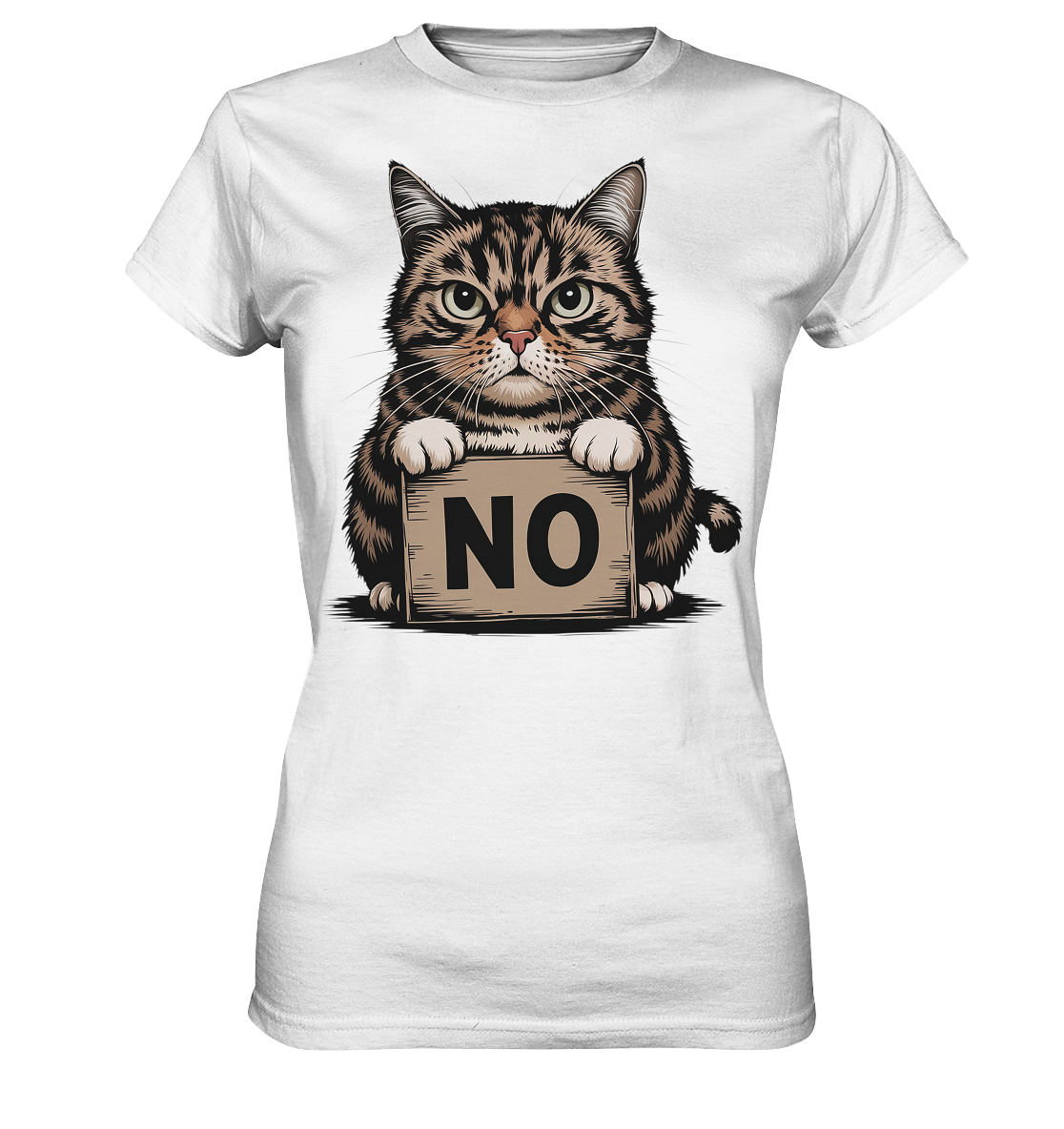 No - Funny Katze  - Ladies Premium Shirt