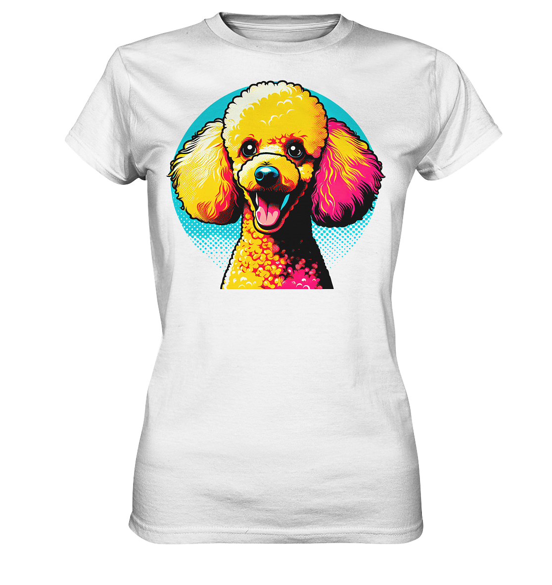 Pudel Pop Art - personalisierbar - Ladies Premium Shirt