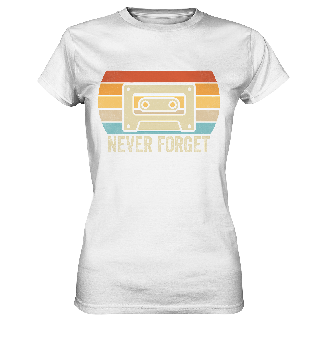 Never Forget Kassette 80's - Ladies Premium Shirt