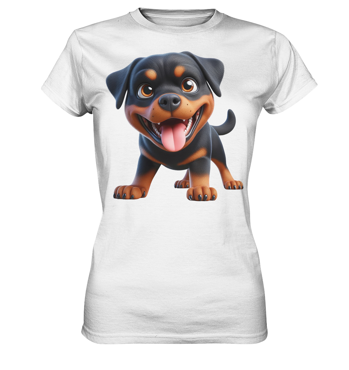 Rottweiler Cartoon Hund - personalisierbar - Ladies Premium Shirt