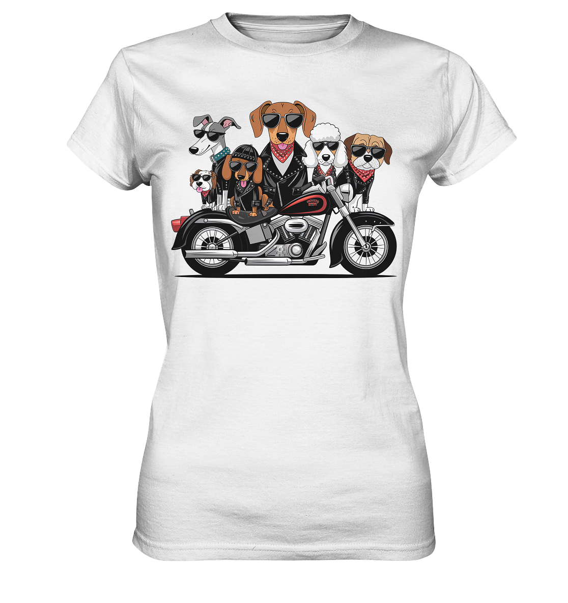 Hunde Biker Gang Fun - Ladies Premium Shirt