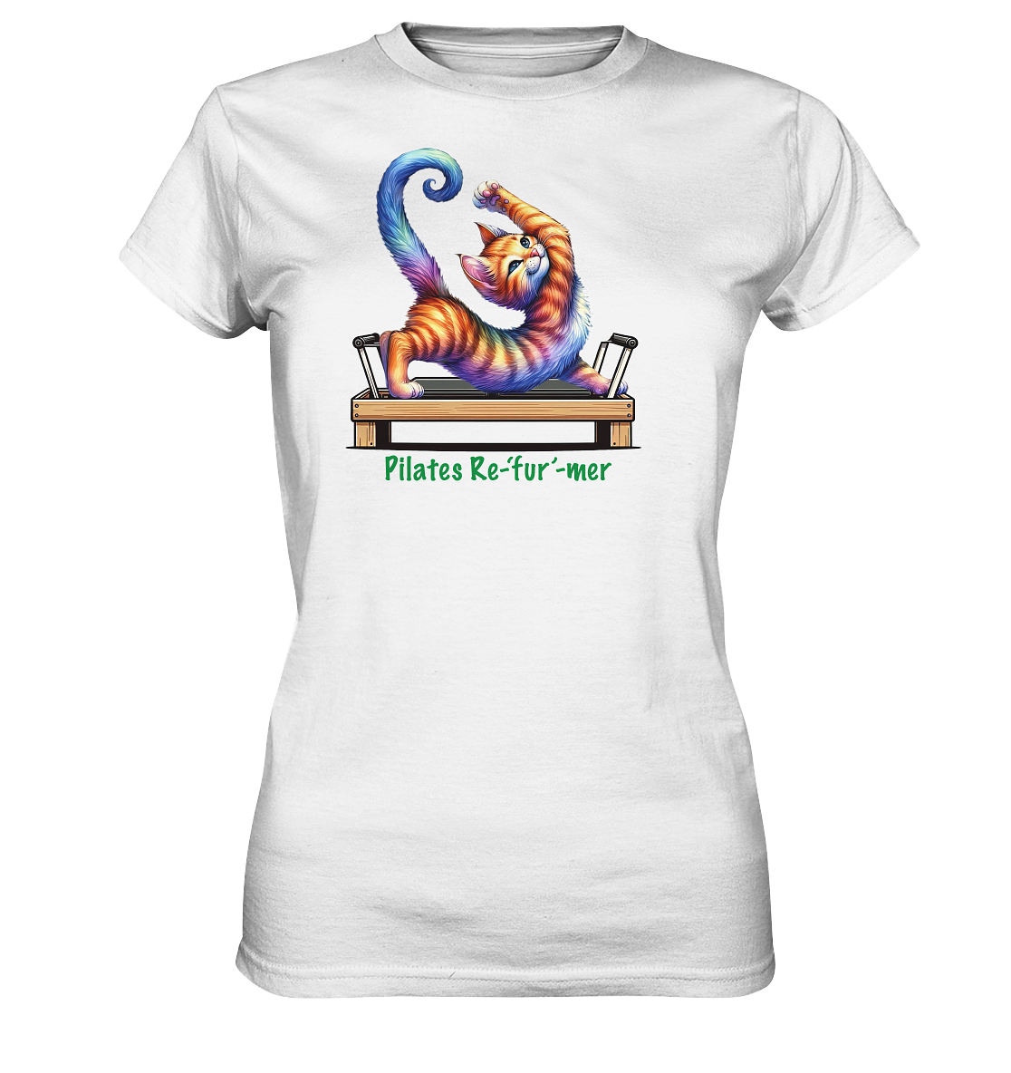 Pilates Reformer Re-fur-mer Katze lustig - Ladies Premium Shirt