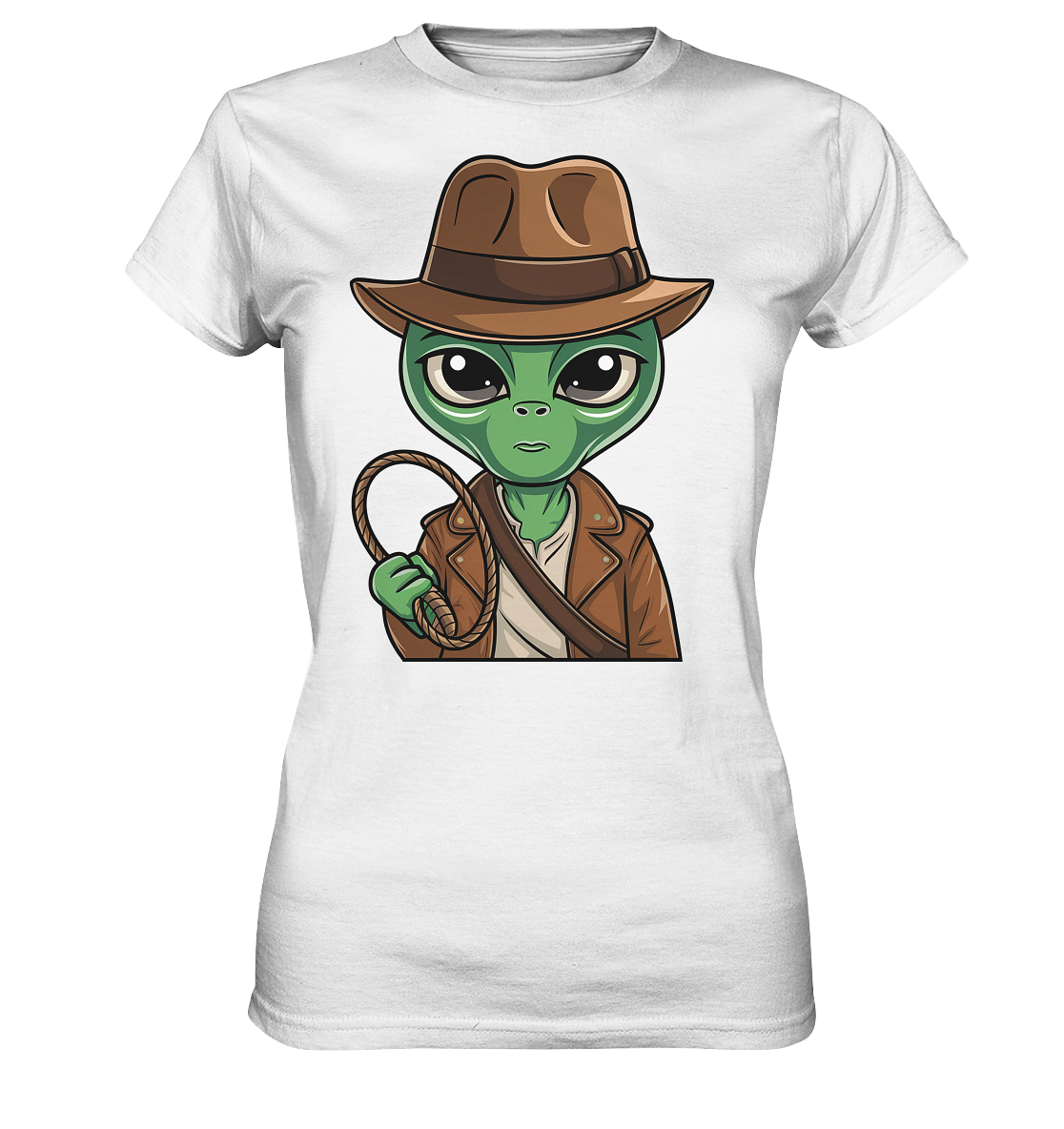 Alien Abenteurer Cartoon - Ladies Premium Shirt