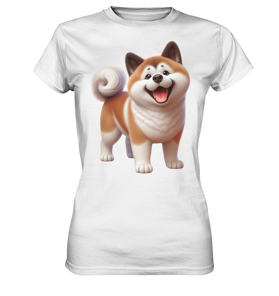 Akita Cartoon Hund personalisierbar - Ladies Premium Shirt