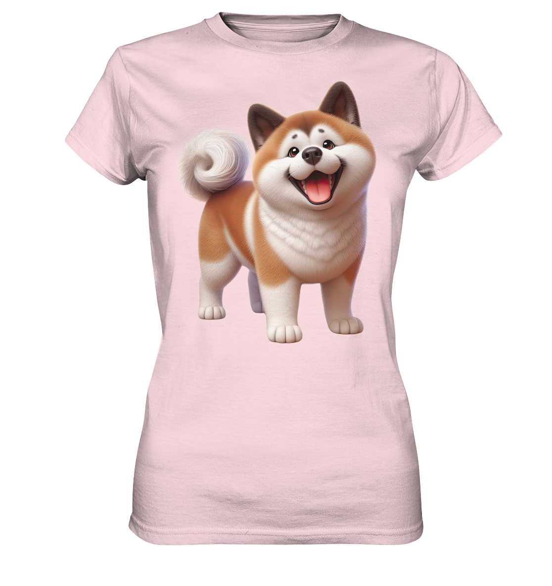 Akita Cartoon Hund personalisierbar - Ladies Premium Shirt