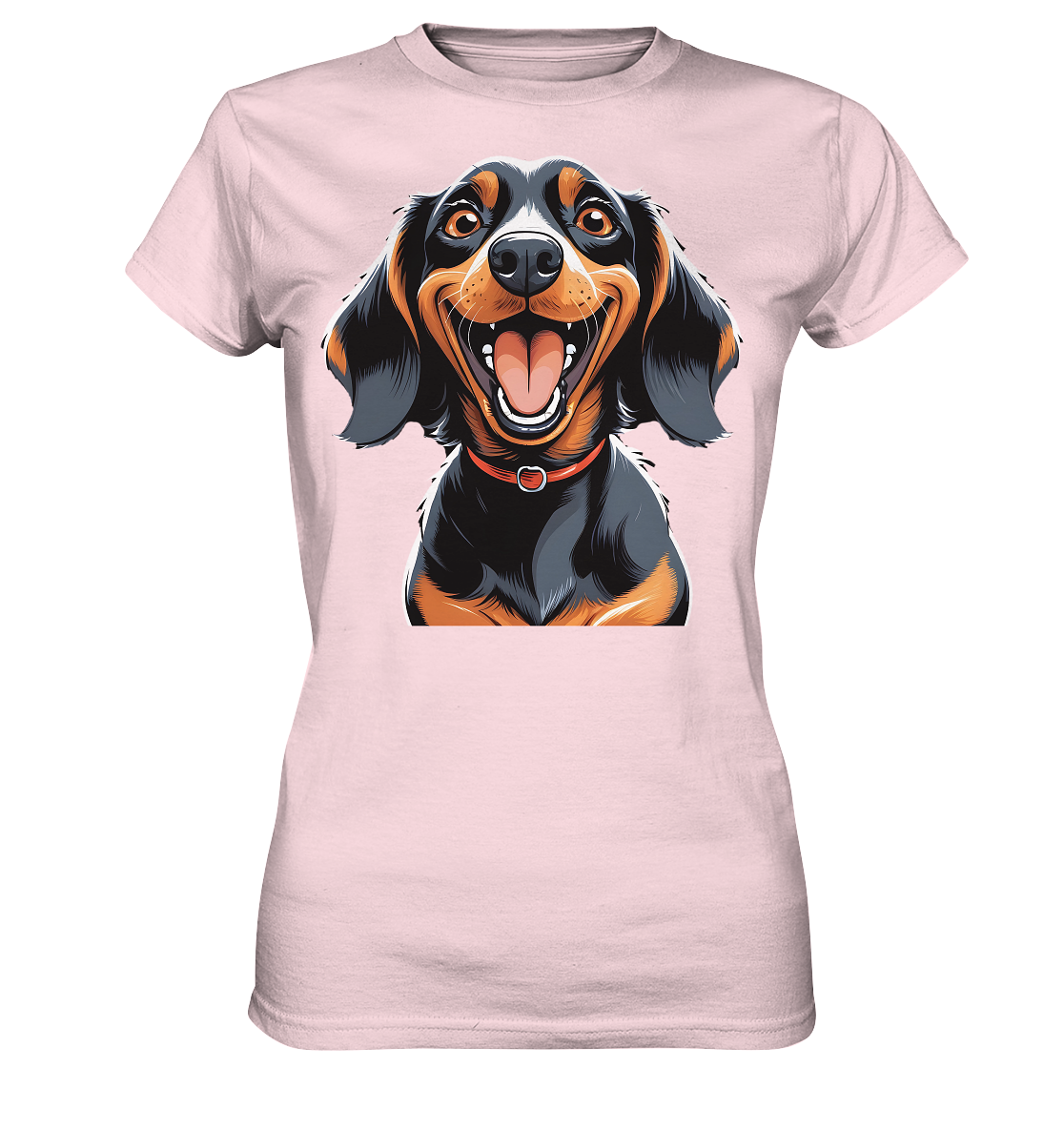 Happy Dackel Cartoon - Ladies Premium Shirt