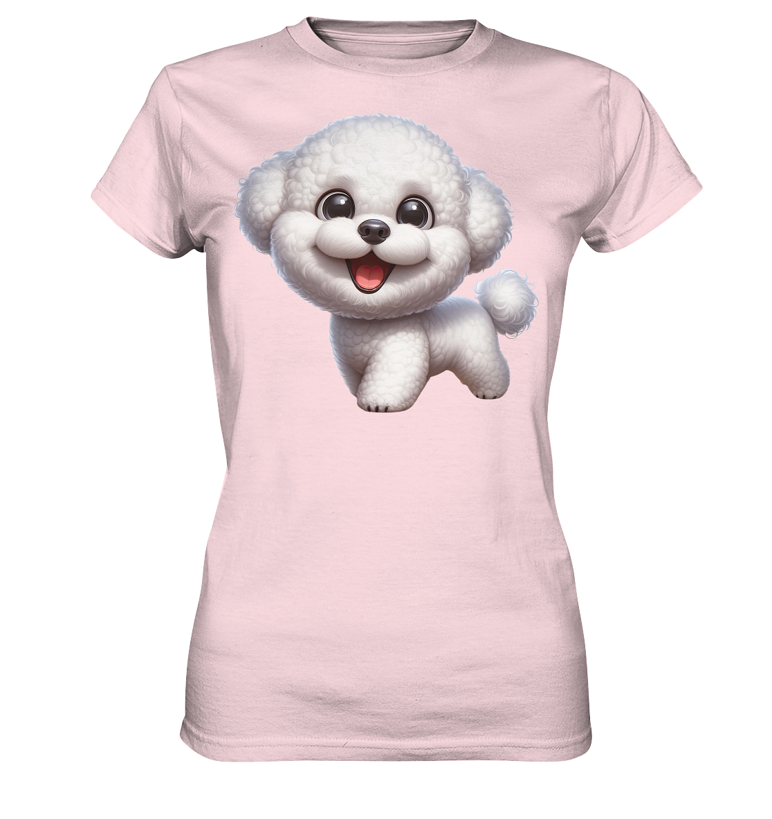 Bichon Frisé Cartoon personalisierbar - Ladies Premium Shirt