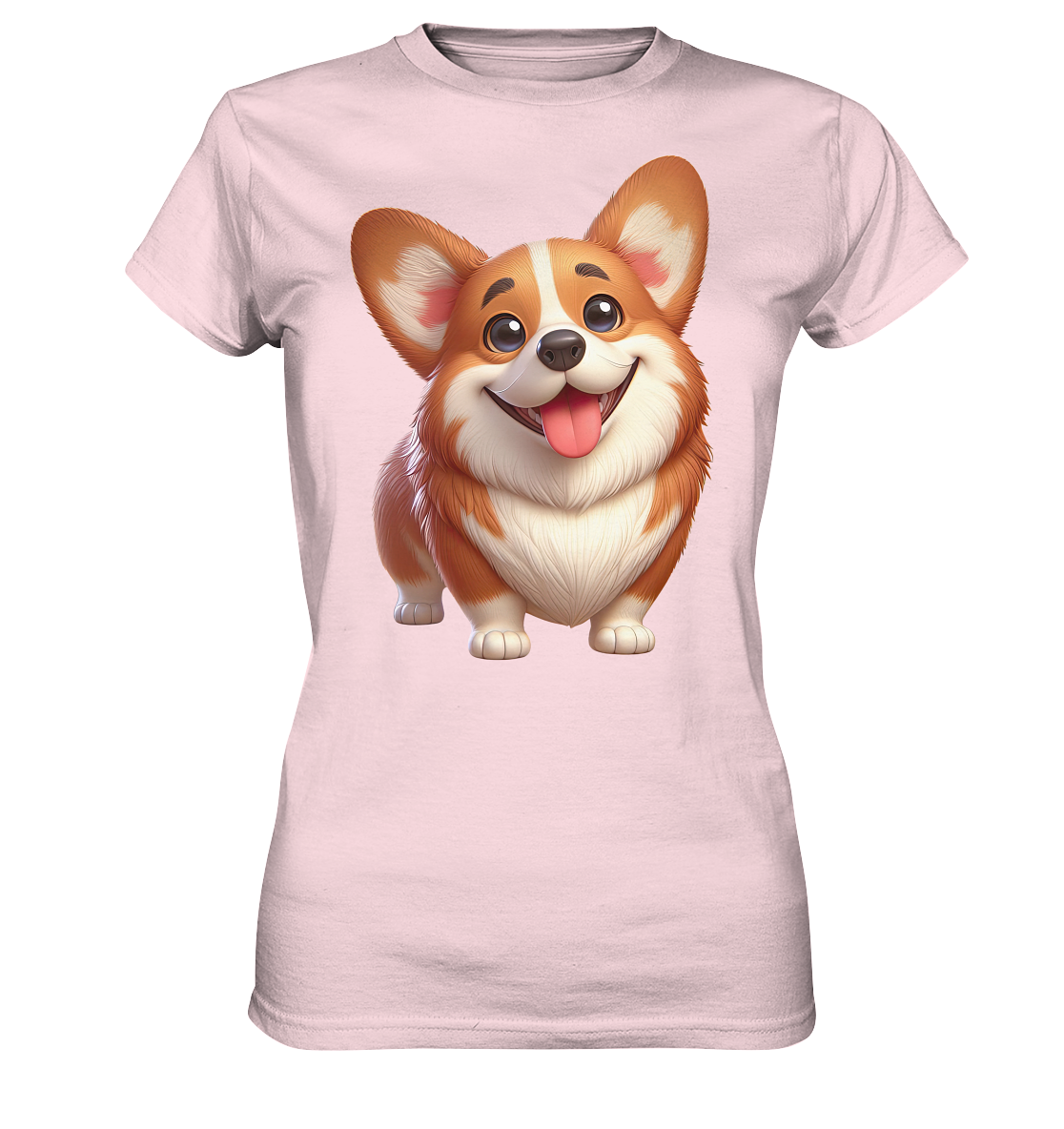 Corgi Cartoon Hund - persoinalisierbar - Ladies Premium Shirt