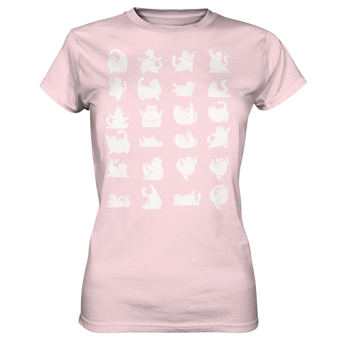 Katzen Yoga / Cat Yoga Fun - personalisierbar - Ladies Premium Shirt