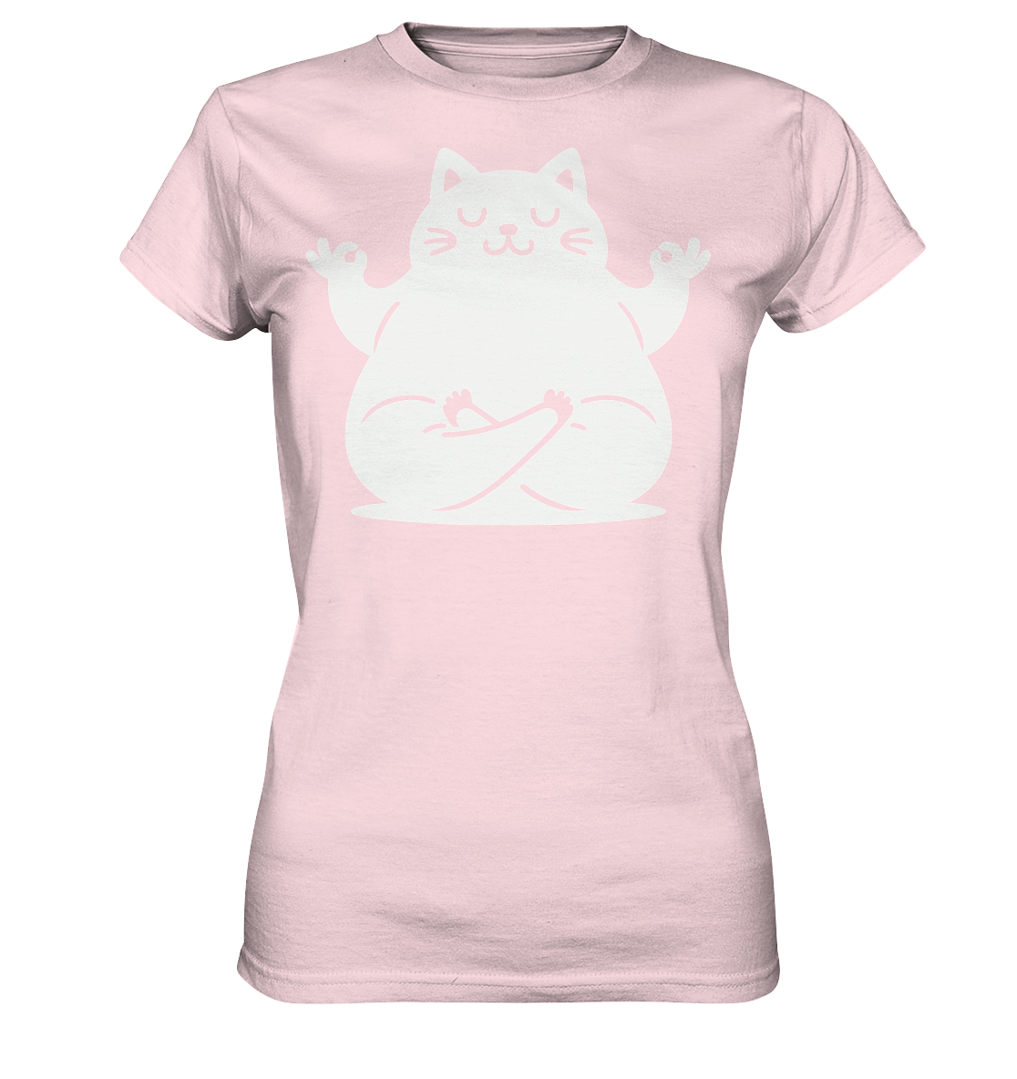 Lustige Yoga Katze - personalisierbar - Ladies Premium Shirt