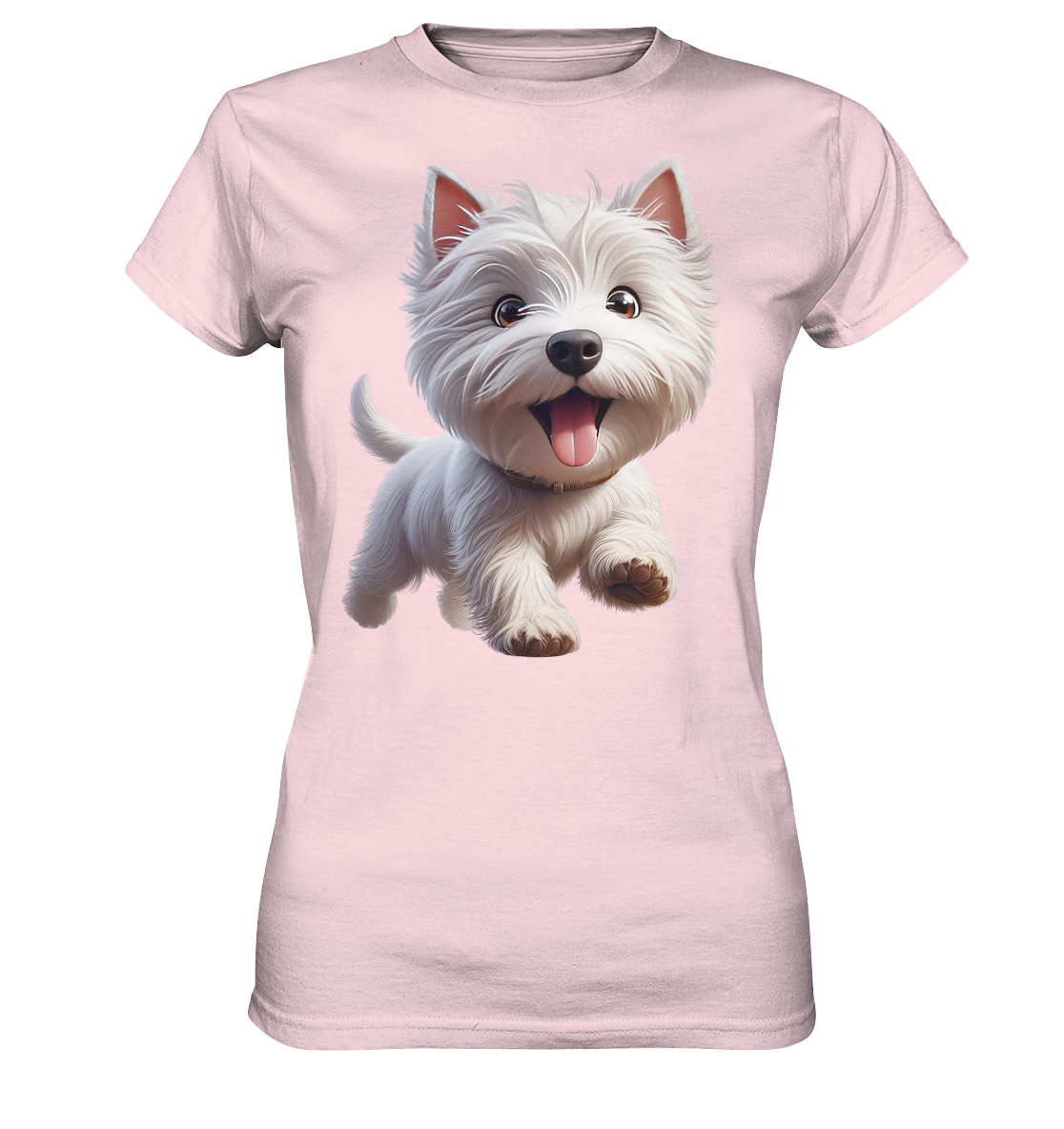 West Highland Terrier Catoon - personalisierbar - Ladies Premium Shirt