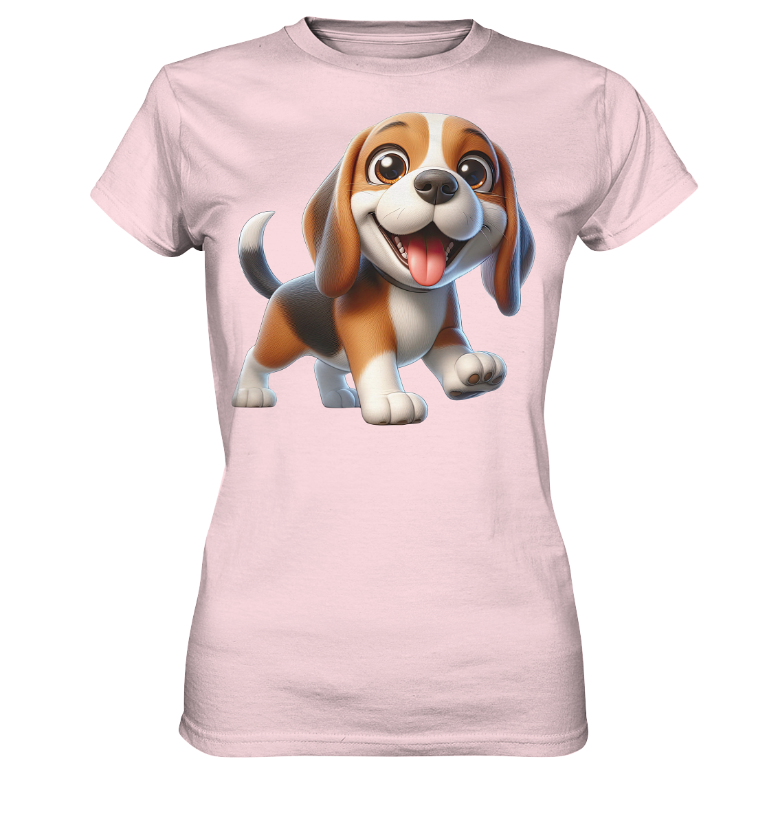 Beagle Cartoon Hund personalisierbar - Ladies Premium Shirt