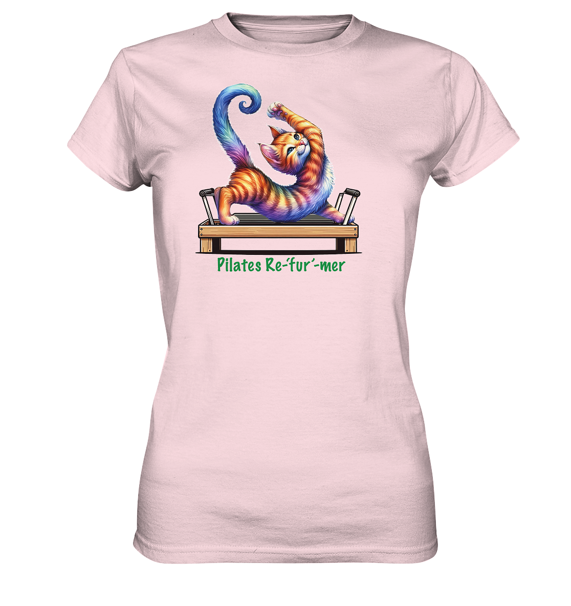 Pilates Reformer Re-fur-mer Katze lustig - Ladies Premium Shirt