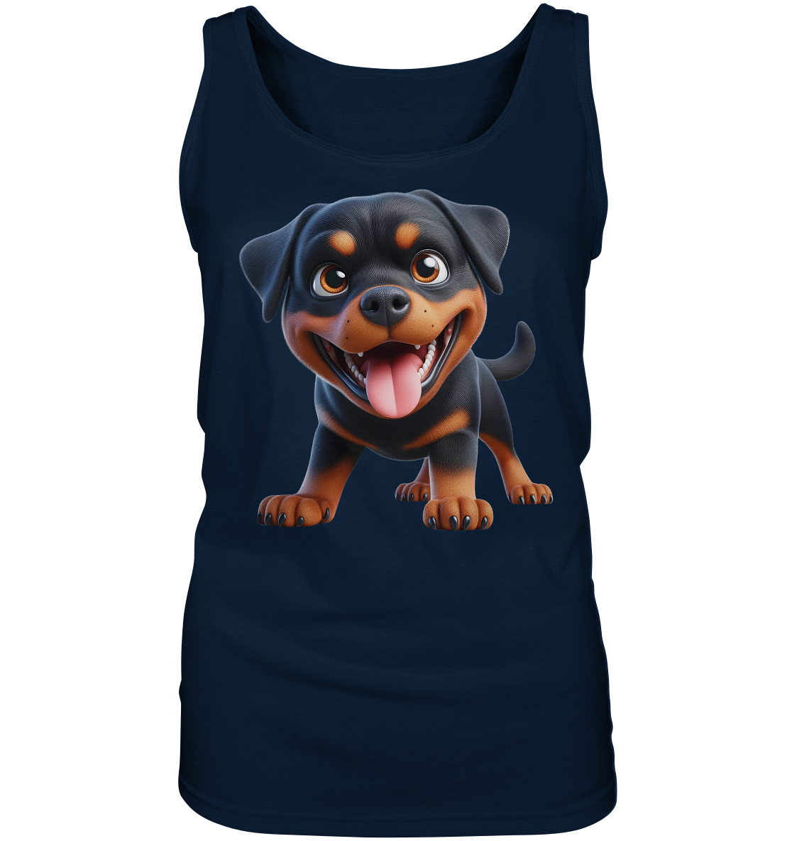 Rottweiler Cartoon Hund - personalisierbar - Ladies Tank-Top