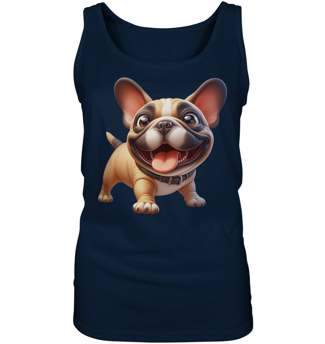 Französische Bulldogge Cartoon personalisierbar - Ladies Tank-Top