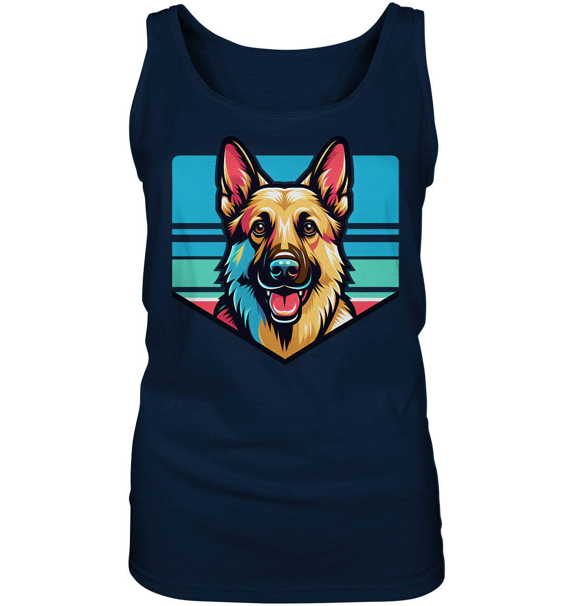 Schäferhund Pop Art - personalisierbar - Ladies Tank-Top