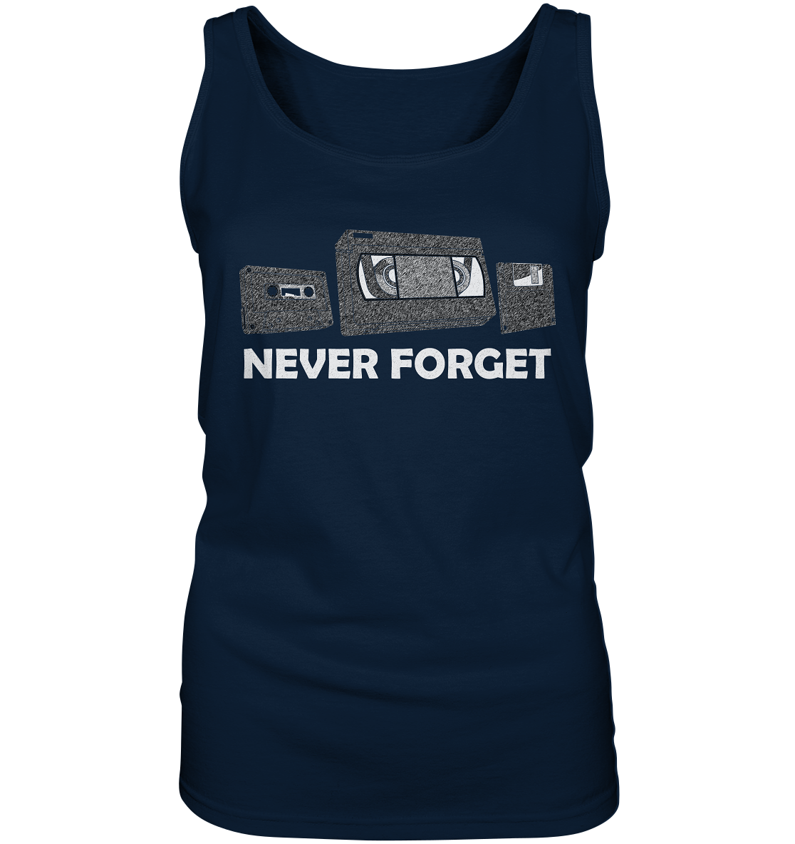 Kasette, VHS,  Disk - never forget - Ladies Tank-Top
