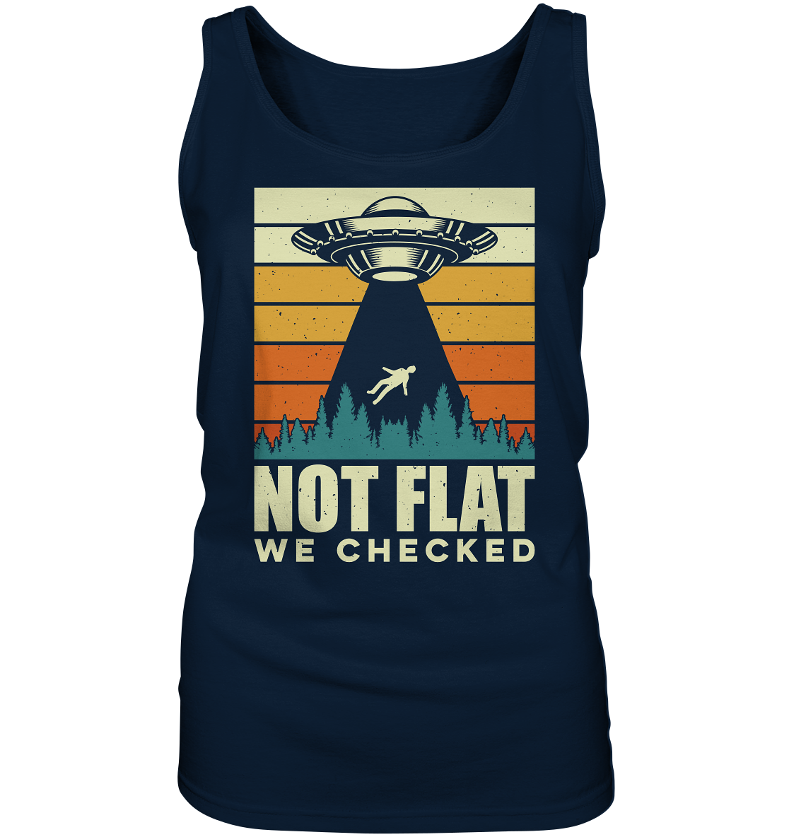 Erde - Not Flat we checked  - Ladies Tank-Top