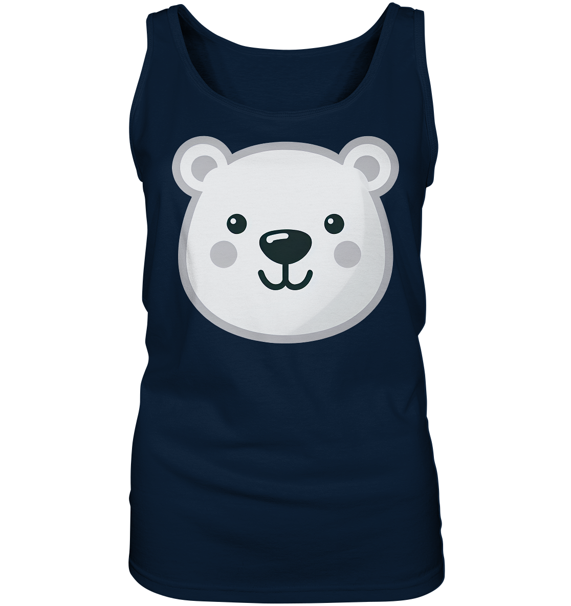 Fröhliche Eisbär Gesicht  - personalisierbar - Ladies Tank-Top