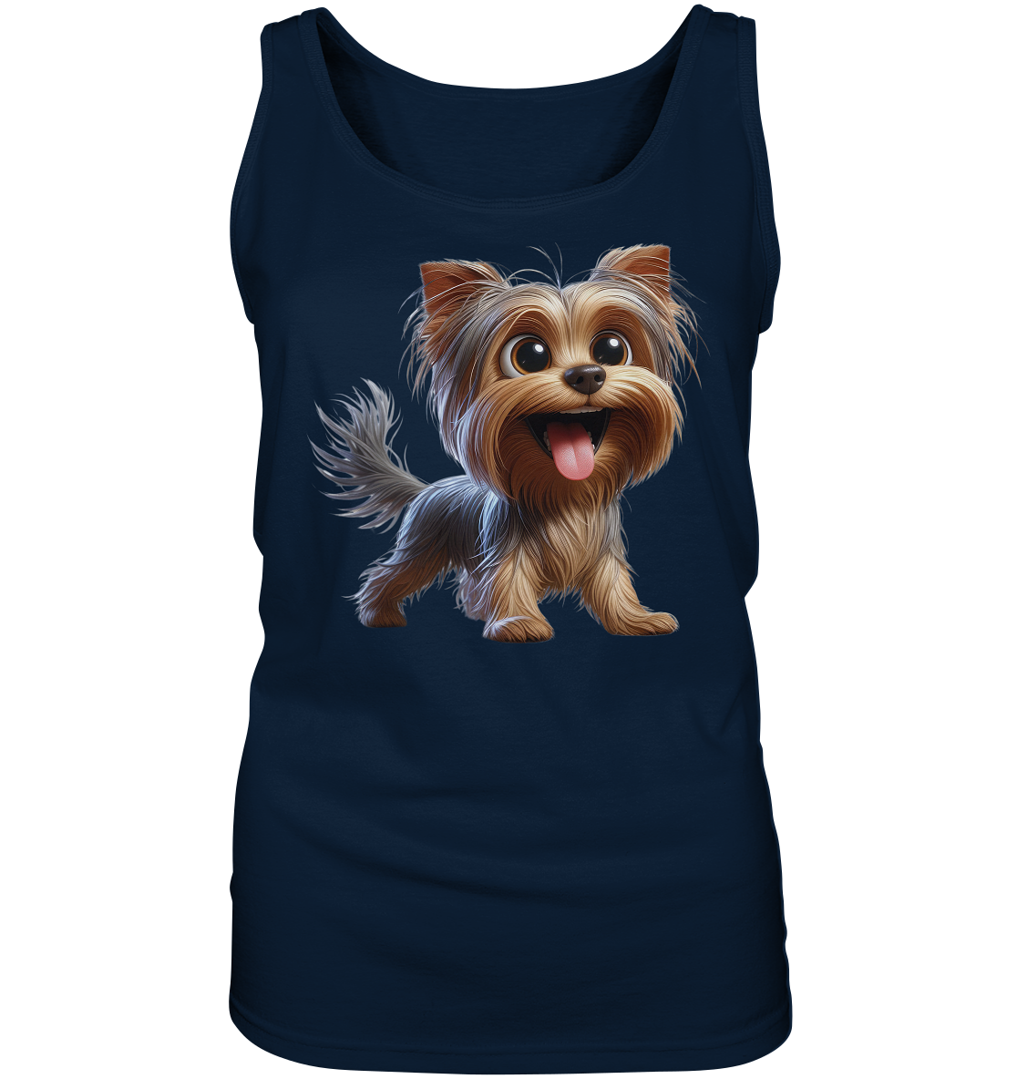 Yorkshire Terrier Cartoon - personalisierbar - Ladies Tank-Top